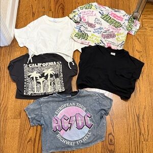 Set of 5 Zara Girls Crop Tops